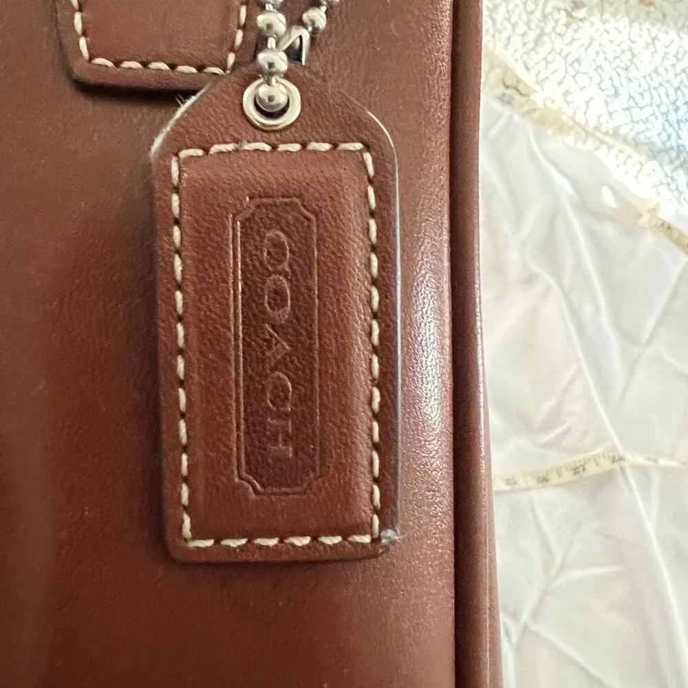 Vintage Coach Tobacco Tan Leather 6457 Brief/Laptop Case NWT